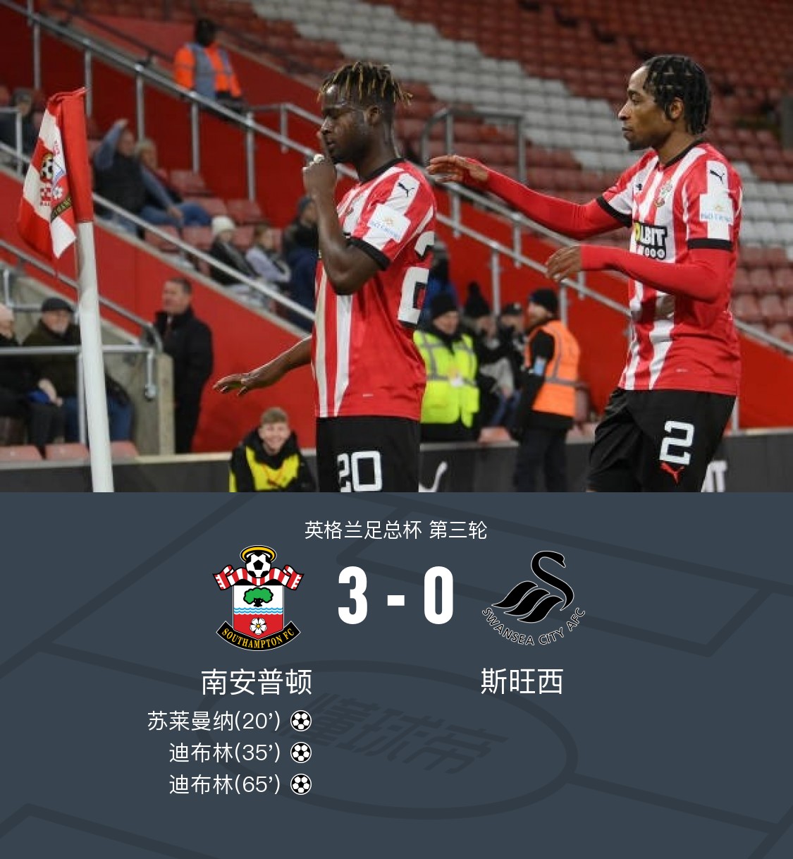 斯旺西城取得大胜，斯旺西城球迷兴高采烈的简单介绍