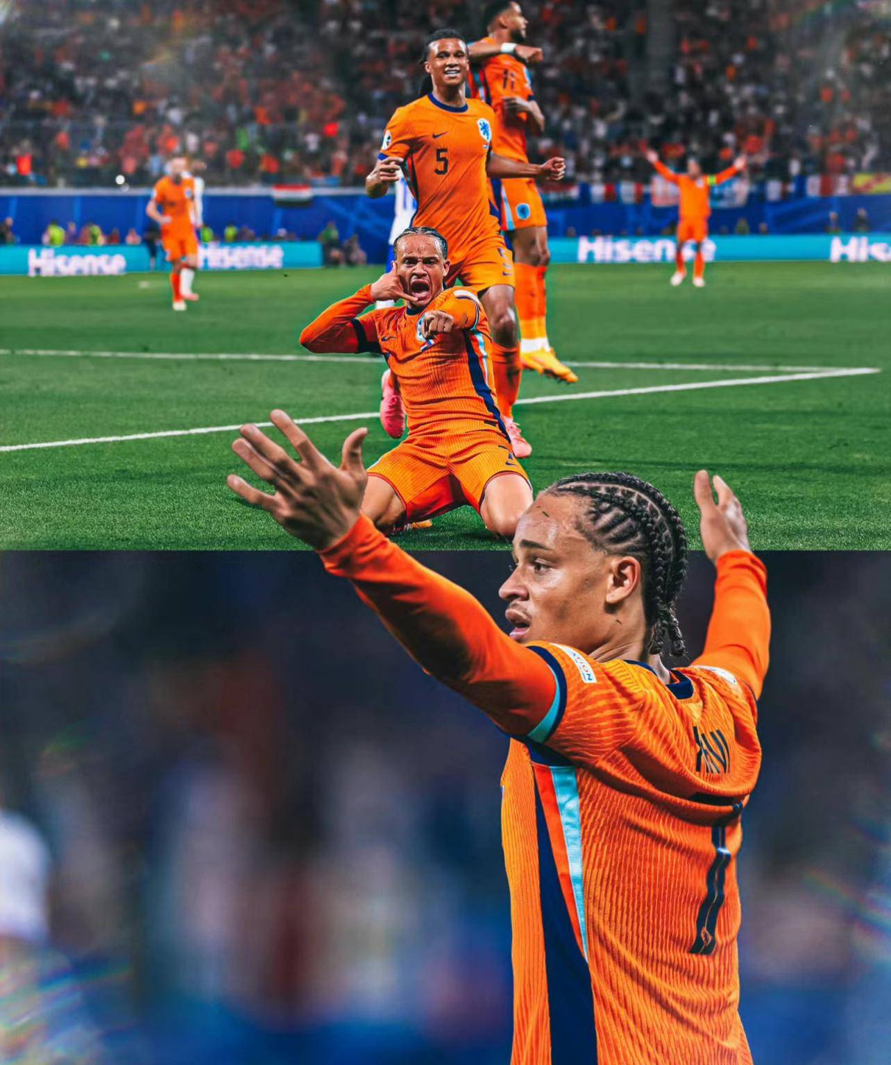荷兰队在国际足球大赛中夺冠