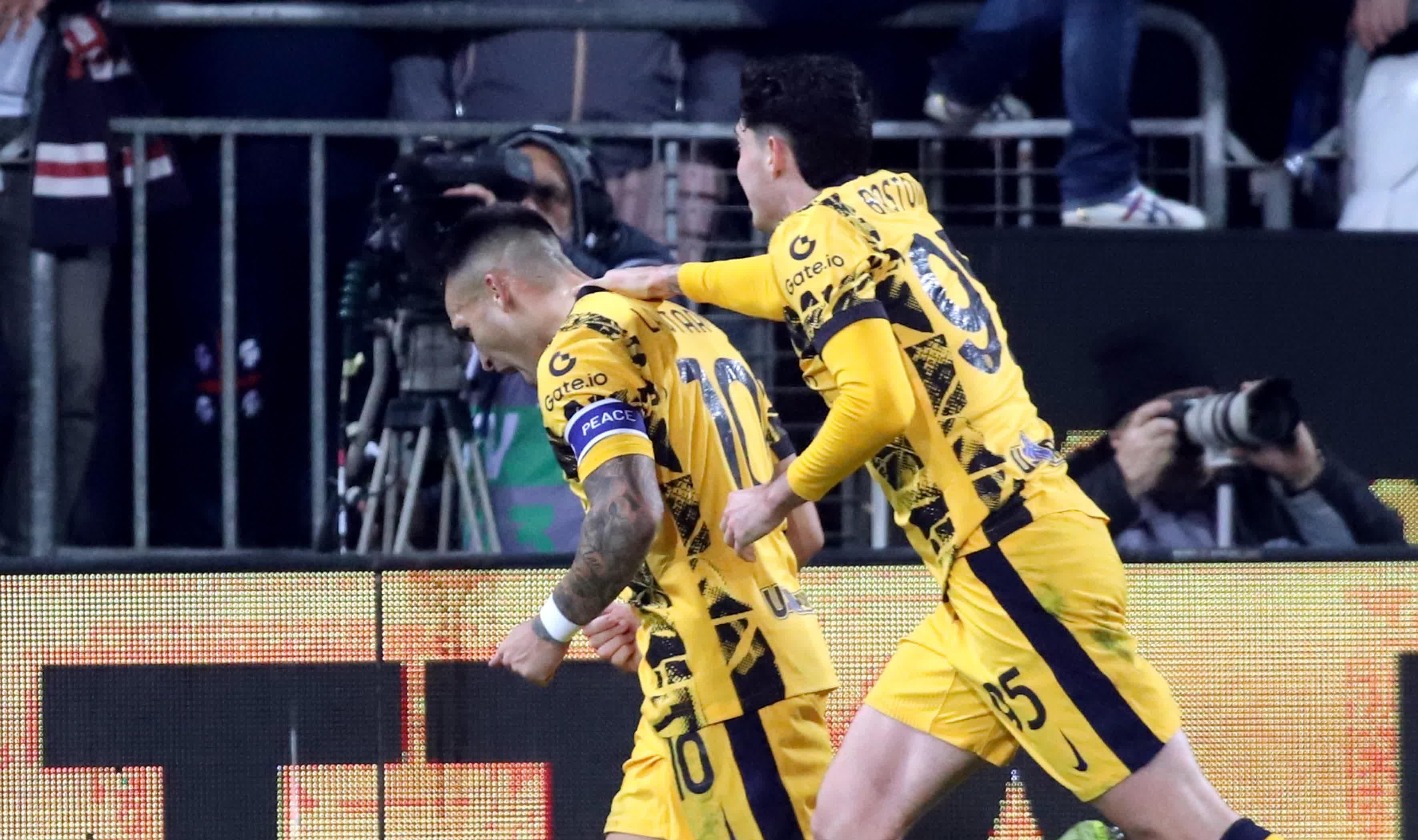 标王再进球狂奔庆祝，意甲球队取胜乐观雀跃